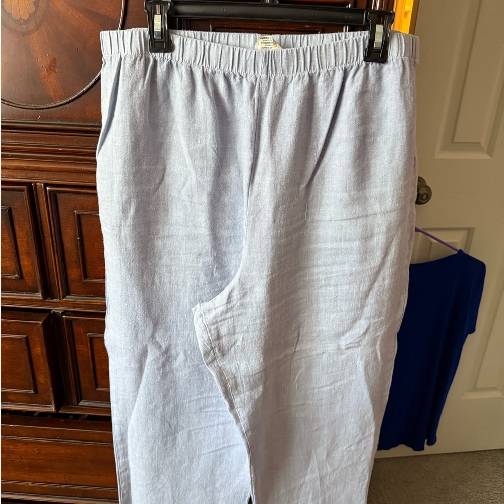 Women's Light Lavender Linen  Pants by Hot Cotten size XL